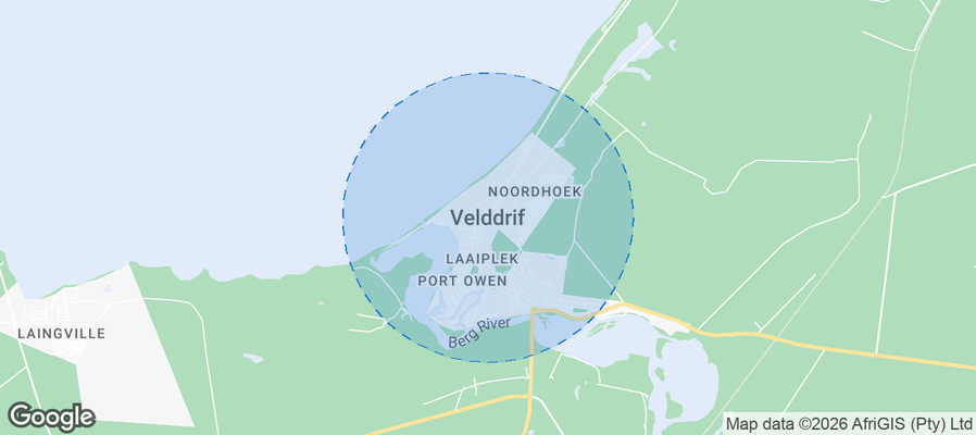 Velddrif Airbnb map